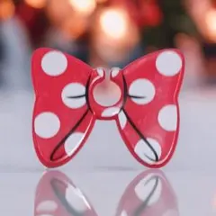 ディズニー お菓子 クリップ ミニー リボン 赤×白ドット 6個セット