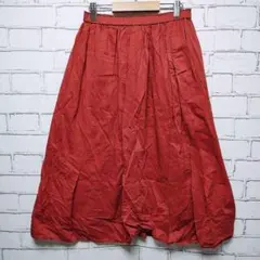 【スカート】赤色 3サイズ フェミニン ウエストゴム