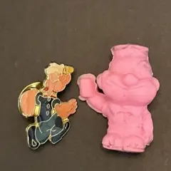当時物　ビンテージ　ポパイ ピンバッジ　消しゴム　セット　レア　希少