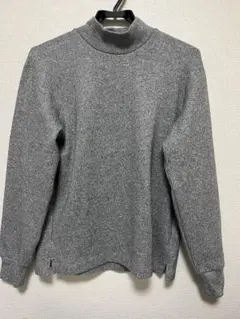 UNIQLO ソフトニットフリースモックネックTシャツ メンズSサイズ グレー