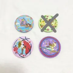 新品　ディズニーの刺繍缶バッジ3点セット
