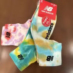 New Balance タイダイキッズ靴下 3足セット 23-25cm