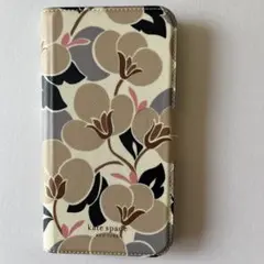 kate spade iPhone XS/X 花柄手帳型ケース