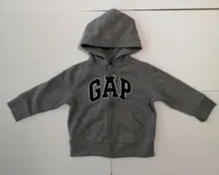 【babyGAP】ロゴ　パーカー　裏起毛　シンプル　長袖　フード付き