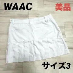 【美品】WAAC ワック プリーツゴルフスカート インナーパンツ　白／ホワイトのサムネイル