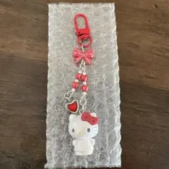 ハローキティ シークレットキーホルダー ミニチュアキルト レッド