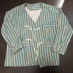 ARMY TWILL ボーダー ジャケット チャイナシャツ グリーン ピンクのサムネイル