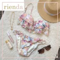 【美品✨】rienda リエンダ フリルビキニ S 花柄　セパレート　大人可愛いのサムネイル