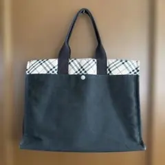 バーバリーブルーレーベル　ノバチェック柄トートバッグ