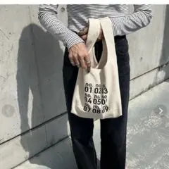 アイスー　アイボリー トートバッグ 綿100%