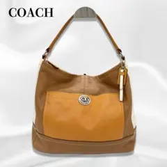 COACH コーチ bag レザー ショルダーバッグ ターンロック A4可