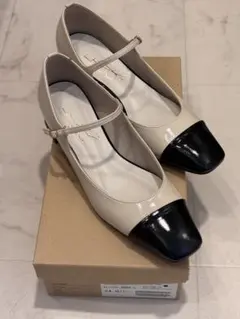 LE TALON ベージュ ブラック メリージェーンパンプス 24.0cm