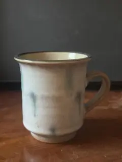 【民藝・クラフト】二色の釉薬のヴィンテージ陶器 マグカップ