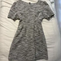 GRL ツイードパフスリーブタイトミニワンピース ブラック