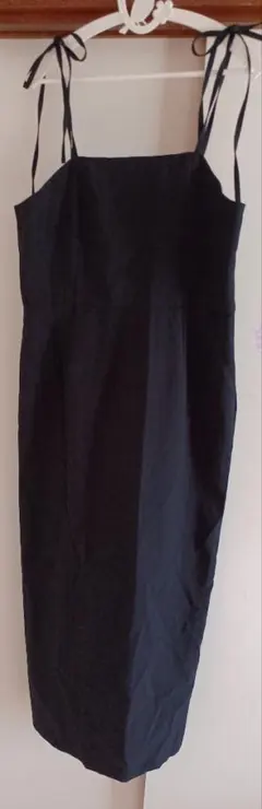 ブラック キャミワンピース ロングワンピース