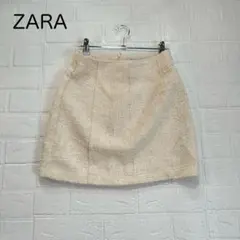 ZARA ザラ タイトスカート ツイード 台形 ミニ丈 XS