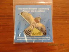 新品未使用品　サシバ ピンバッジ 日本野鳥の会