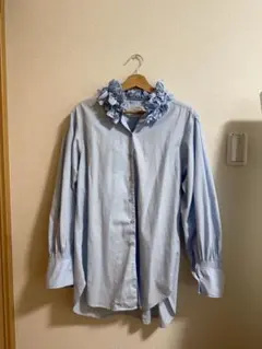 crinkle 別注frill coller shirts