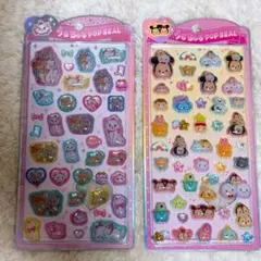 ディズニー おしゃれキャット ツムツム うるちゅるPOPシール 2種