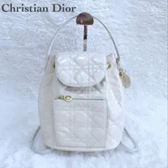 Christian Dior パテント カナージュ 巾着 リュックサック