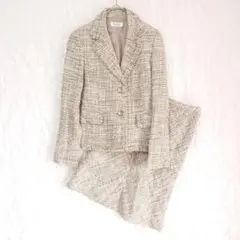 アーヴェヴェ セットアップ スカート ツイード ベージュ系 М セレモニースーツ