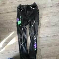 チルドレン　スプラトゥーン　ストレッチパンツ　ダメージ加工　サイズフリー