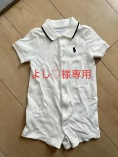 【美品】Ralph Lauren ポロシャツスタイルロンパース 70