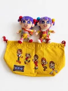 ミニモニ。ぬいぐるみ 2体 飲茶樓 巾着 3点セット 当時物 レトロ