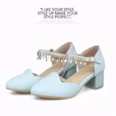 2017新作★レディース ヒール パンプス ブルー☆