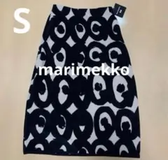 未使用 marimekko マリメッコ 総柄 タイトスカート ブラック S