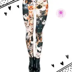 新品　猫　ネコ　ねこ　レギンス　スパッツ　ボトムス　ヨガ　エクササイズ　海外製