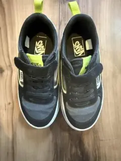 VANS キッズ スニーカー 20cm ブラック ライムグリーンのサムネイル