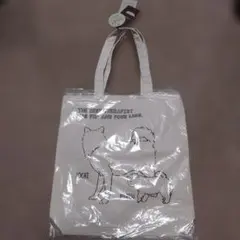 新品未開封犬のイラスト トートバッグ