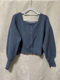 LOWRYSFARM ブルー カーディガン ニット お値下げ中！！