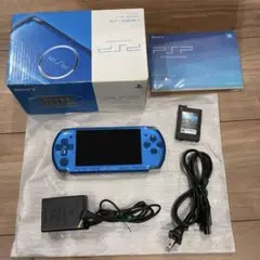 【美品】PSP 3000 カーニバルカラー 青 箱付き