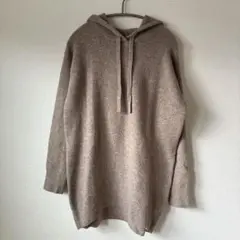 UNIQLO ユニクロ ブラウンベージュ スフレヤーンチュニック L