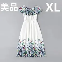 【早い者勝ち！】花柄　親子リンクコーデ　ワンピース　XL
