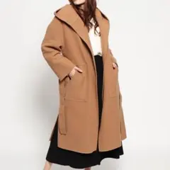 【値下中】Mila Owen フード付きロングコート サイズ1 キャメル