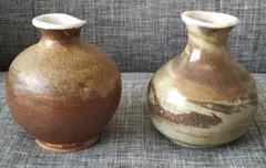 陶器 一輪挿し 花瓶 ２個セット