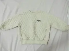 petit main キルティング トレーナー アイボリー