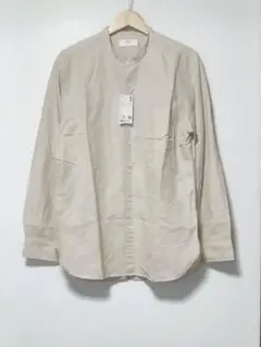 UNIQLO リネンコットンスタンドカラーシャツ