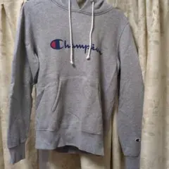 Champion グレー フード付きパーカー X-LARGE