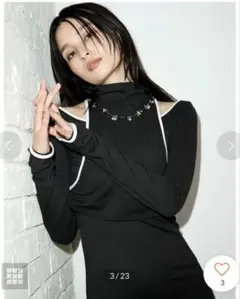 LILY BROWN 2WAYレイヤードワンピース ブラック