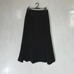 Black A-line long flared skirt normcoreのサムネイル