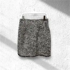 Spick and Spanスピツクアンドスパン　フリンジツイードスカート日本製