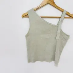 【オリーブデオリーブ】ワンショルダーリブタンクトップ　フリー　ベージュ肌色系のサムネイル