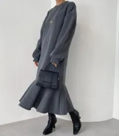 【新品未使用】 fifth マーメイドワンピース 長袖 グレー