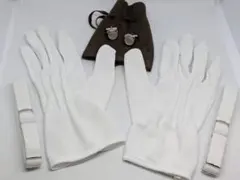 新郎小物5点セット 手袋・カフス・サスペンダー・チーフ・アームバンド