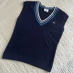 LACOSTE チルデンニットベスト ネイビー サイズ38