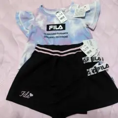 FILA セットアップ肩開きトップス＋スカート風キュロット　新品未使用のサムネイル